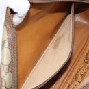 GUCCI GG Supreme Clutch Bag PVC Beige Auth 160464-11