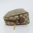 GUCCI GG Supreme Clutch Bag PVC Beige Auth 160464-4