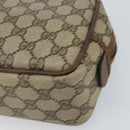 GUCCI GG Supreme Clutch Bag PVC Beige Auth 160464-7
