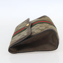 GUCCI GG Supreme Web Sherry Line Clutch Bag PVC Beige 67 014 3087 Auth 160466-3