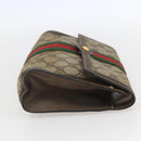 GUCCI GG Supreme Web Sherry Line Clutch Bag PVC Beige 67 014 3087 Auth 160466-4