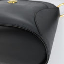 Christian Dior Shoulder Bag Leather Black Gold Auth 160468-8