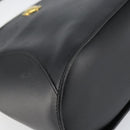 Christian Dior Shoulder Bag Leather Black Gold Auth 160468-15