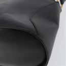 Christian Dior Shoulder Bag Leather Black Gold Auth 160468-16
