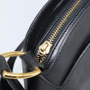 Christian Dior Shoulder Bag Leather Black Gold Auth 160468-9