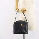 Christian Dior Shoulder Bag Leather Black Gold Auth 160468-22
