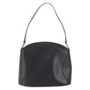 Christian Dior Shoulder Bag Leather Black Gold Auth 160468-2