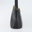 Christian Dior Shoulder Bag Leather Black Gold Auth 160468-3