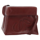 LOEWE Anagram Shoulder Bag Leather Red Gold Auth 160470-1