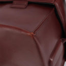 LOEWE Anagram Shoulder Bag Leather Red Gold Auth 160470-12