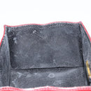 LOEWE Anagram Shoulder Bag Leather Red Gold Auth 160470-18