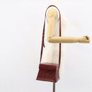 LOEWE Anagram Shoulder Bag Leather Red Gold Auth 160470-19