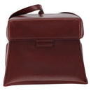 LOEWE Anagram Shoulder Bag Leather Red Gold Auth 160470-3