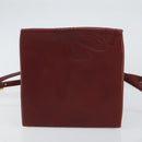 LOEWE Anagram Shoulder Bag Leather Red Gold Auth 160470-9