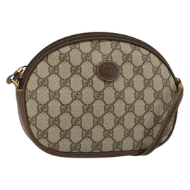 GUCCI GG Supreme Shoulder Bag PVC Beige Gold 007 89 0094 Auth 160472