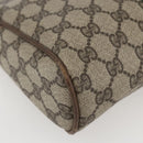 GUCCI GG Supreme Web Sherry Line Clutch Bag PVC Beige 27 004 998 Auth 160473-11