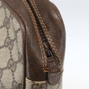 GUCCI GG Supreme Web Sherry Line Clutch Bag PVC Beige 27 004 998 Auth 160473-12