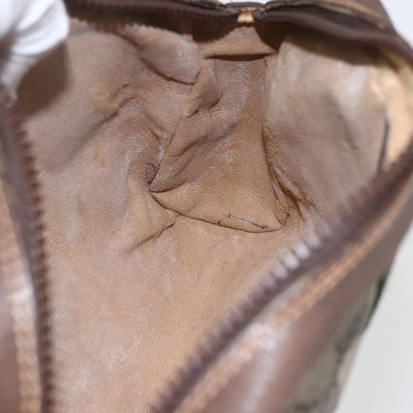 GUCCI GG Supreme Web Sherry Line Clutch Bag PVC Beige 27 004 998 Auth 160473