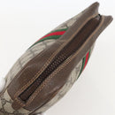 GUCCI GG Supreme Web Sherry Line Clutch Bag PVC Beige 27 004 998 Auth 160473-6