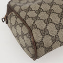 GUCCI GG Supreme Web Sherry Line Clutch Bag PVC Beige 27 004 998 Auth 160473-9