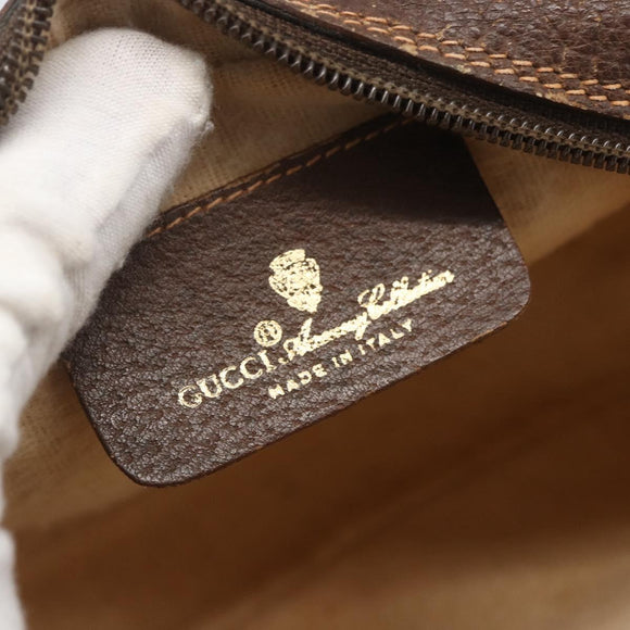 GUCCI GG Supreme Web Sherry Line Bag PVC Beige Gold 89 02 066 Auth 160474