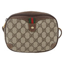 GUCCI GG Supreme Web Sherry Line Bag PVC Beige Gold 89 02 066 Auth 160474-13