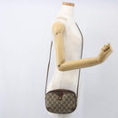 GUCCI GG Supreme Web Sherry Line Bag PVC Beige Gold 89 02 066 Auth 160474-20