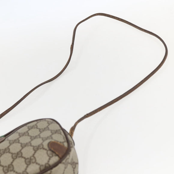 GUCCI GG Supreme Web Sherry Line Bag PVC Beige Gold 89 02 066 Auth 160474