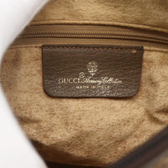 GUCCI GG Supreme Web Sherry Line Bag PVC Beige Gold 89 02 032 Auth 160476