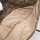 GUCCI GG Supreme Web Sherry Line Bag PVC Beige Gold 89 02 032 Auth 160476-11