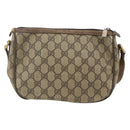 GUCCI GG Supreme Web Sherry Line Bag PVC Beige Gold 89 02 032 Auth 160476-2