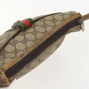 GUCCI GG Supreme Web Sherry Line Bag PVC Beige Gold 89 02 032 Auth 160476-6