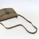 GUCCI GG Supreme Web Sherry Line Bag PVC Beige Gold 89 02 032 Auth 160476-7
