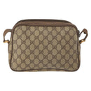 GUCCI GG Supreme Web Sherry Line Bag PVC Beige Gold 904 02 049 Auth 160477-2