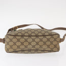 GUCCI GG Supreme Web Sherry Line Bag PVC Beige Gold 904 02 049 Auth 160477-5