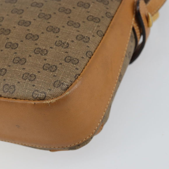 GUCCI Micro GG Supreme Shoulder Bag PVC Beige Gold 007 23 0017 Auth 160479