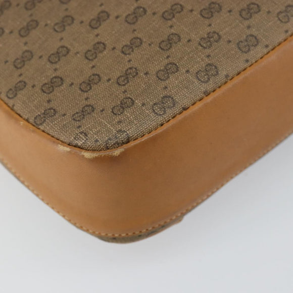 GUCCI Micro GG Supreme Shoulder Bag PVC Beige Gold 007 23 0017 Auth 160479