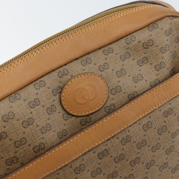 GUCCI Micro GG Supreme Shoulder Bag PVC Beige Gold 007 23 0017 Auth 160479