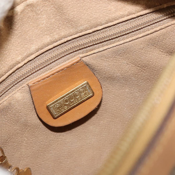 GUCCI Micro GG Supreme Shoulder Bag PVC Beige Gold 007 23 0017 Auth 160479