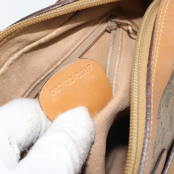 GUCCI Micro GG Supreme Shoulder Bag PVC Beige Gold 007 23 0017 Auth 160479