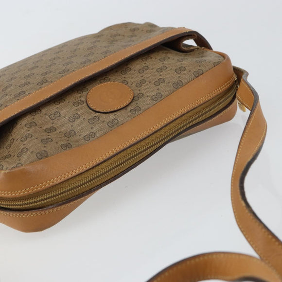 GUCCI Micro GG Supreme Shoulder Bag PVC Beige Gold 007 23 0017 Auth 160479