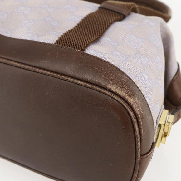 GUCCI GG Canvas Hand Bag Purple Gold 92734 Auth 160481