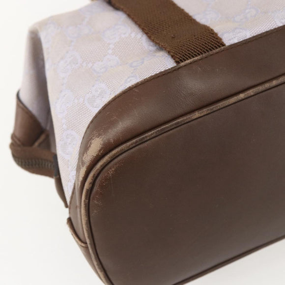 GUCCI GG Canvas Hand Bag Purple Gold 92734 Auth 160481