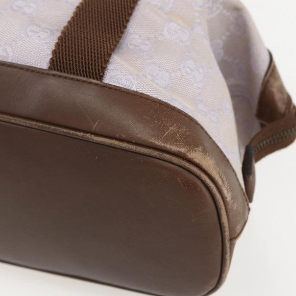 GUCCI GG Canvas Hand Bag Purple Gold 92734 Auth 160481