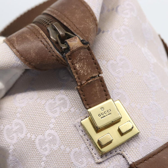 GUCCI GG Canvas Hand Bag Purple Gold 92734 Auth 160481