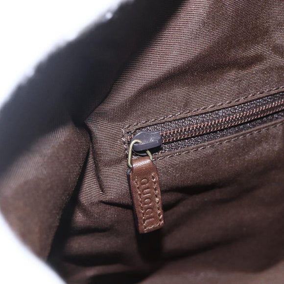 GUCCI GG Canvas Hand Bag Purple Gold 92734 Auth 160481