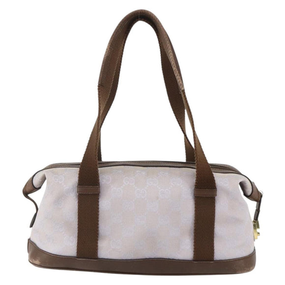 GUCCI GG Canvas Hand Bag Purple Gold 92734 Auth 160481