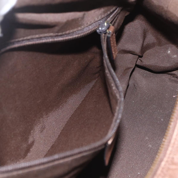 GUCCI GG Canvas Hand Bag Purple Gold 92734 Auth 160481