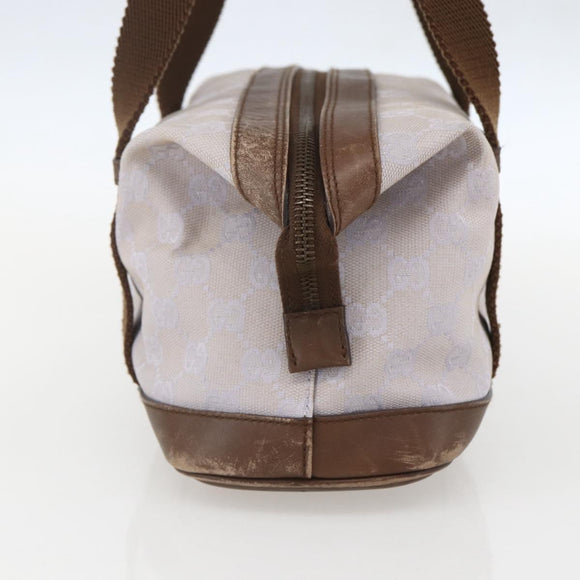 GUCCI GG Canvas Hand Bag Purple Gold 92734 Auth 160481