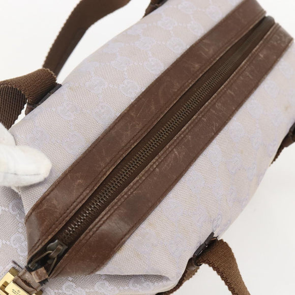 GUCCI GG Canvas Hand Bag Purple Gold 92734 Auth 160481